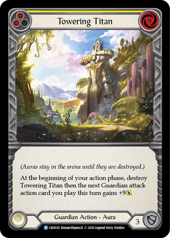 Towering Titan (Jaune) [CRU030] (Crucible of War) 1ère édition Rainbow Foil 