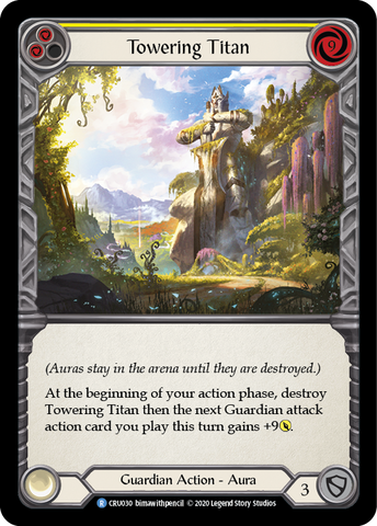 Towering Titan (Jaune) [CRU030] (Crucible of War) 1ère édition Rainbow Foil 