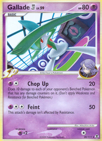 Gallade (20/111) (Exclusivité Theme Deck) [Platine : Rising Rivals] 