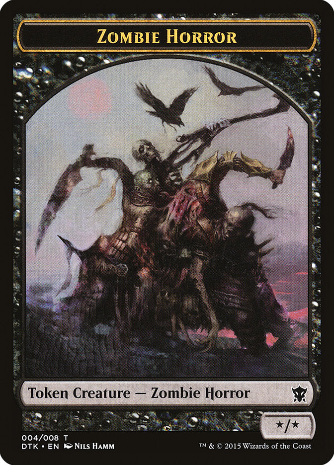 Jeton d'horreur zombie [Jetons Dragons de Tarkir] 