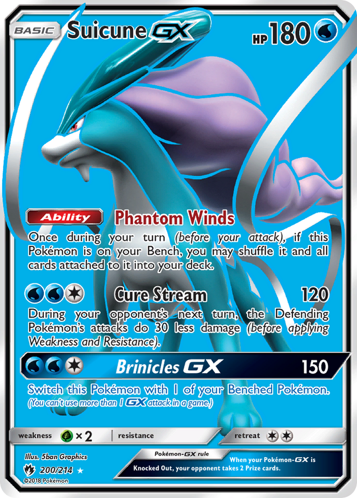 Suicune GX (200/214) [Soleil et Lune : Tonnerre perdu] 