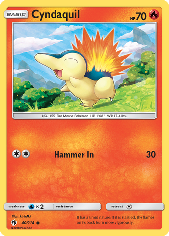 Cyndaquil (40/214) [Soleil et Lune : Tonnerre perdu] 