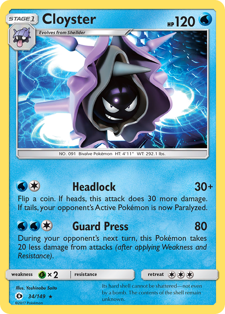 Cloyster (34/149) [Soleil et Lune : ensemble de base] 