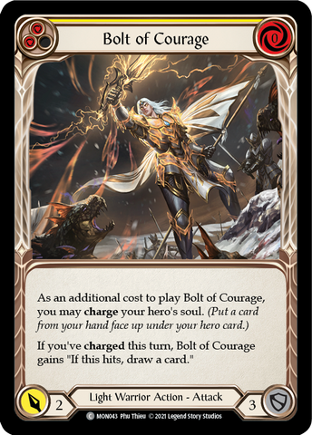 Bolt of Courage (Jaune) [MON043-RF] (Monarch) 1ère édition Rainbow Foil 