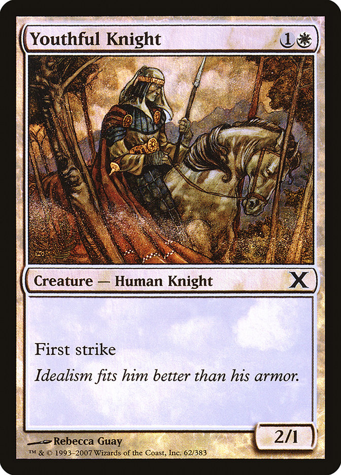 Youthful Knight (Premium Foil) [Dixième édition] 