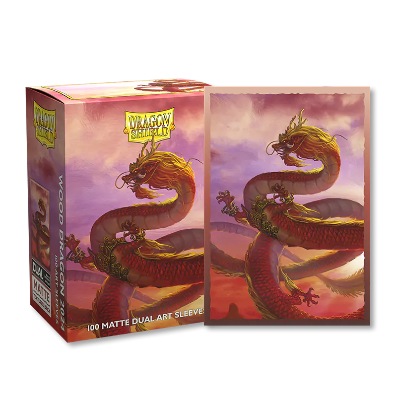 Dragon Shield : Pochettes artistiques standard de 100 ct – Année du dragon de bois 2024 (double mat) 