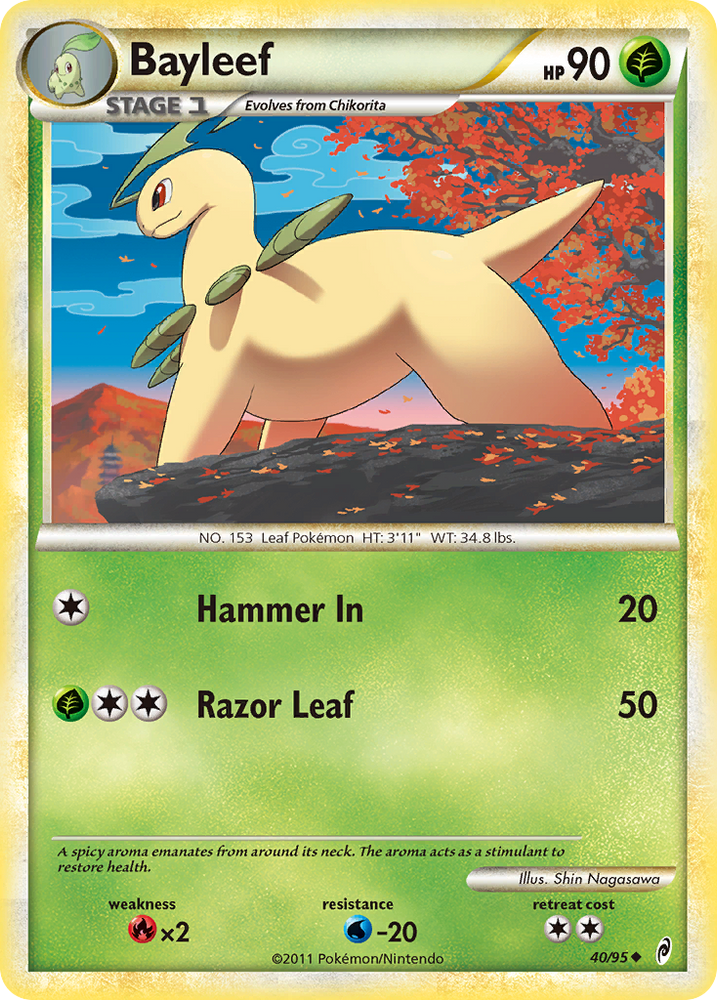 Bayleef (40/95) [HeartGold &amp; SoulSilver : Call of Legends] 