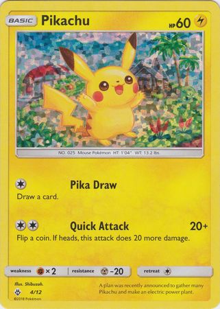 Pikachu (4/12) [Promos McDonald's : Collection 2018] 