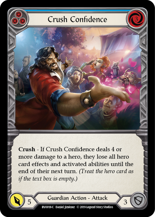 Crush Confidence (Bleu) [BVO018-C] (Bravo Hero Deck) 1ère édition Normal 