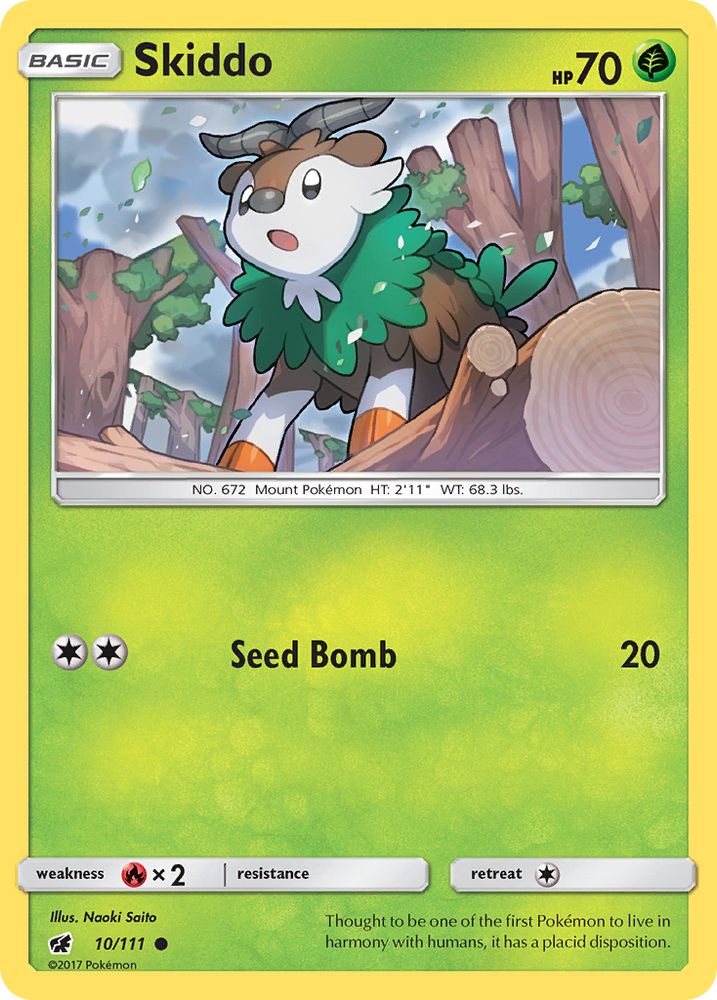 Skiddo (10/111) [Soleil et Lune : Invasion pourpre] 