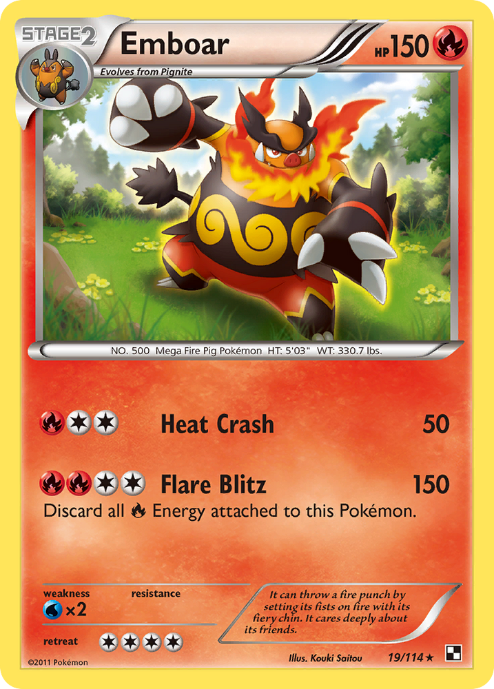 Emboar (19/114) [Noir et blanc : ensemble de base] 