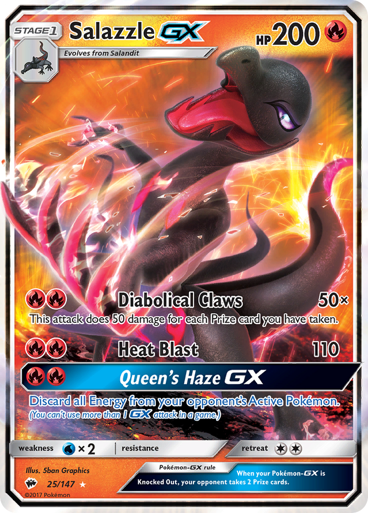 Salazzle GX (25/147) [Soleil et Lune : Ombres brûlantes] 