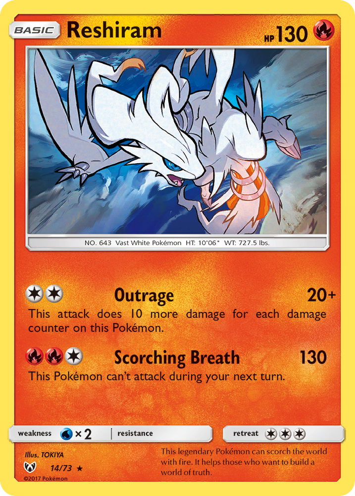 Reshiram (14/73) [Soleil et Lune : Légendes brillantes] 