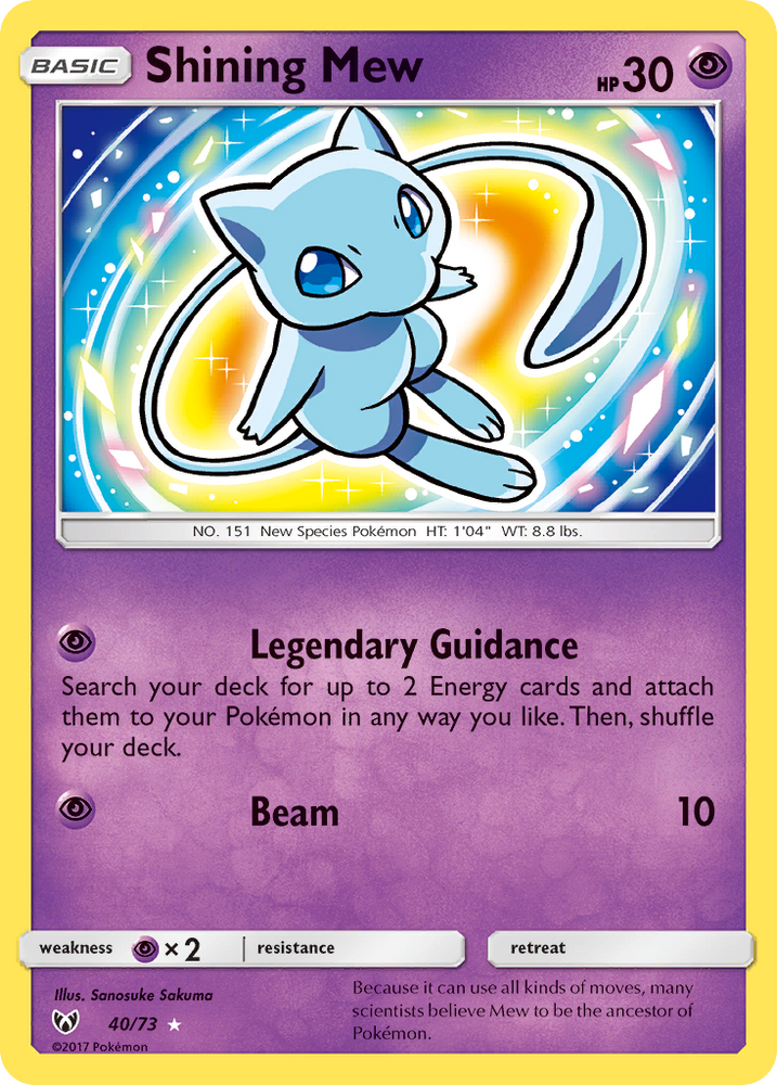 Shining Mew (40/73) [Soleil et Lune : Légendes brillantes] 