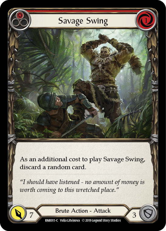 Savage Swing (Rouge) [RNR011-C] (Rhinar Hero Deck) 1ère édition Normal 