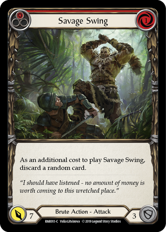 Savage Swing (Rouge) [RNR011-C] (Rhinar Hero Deck) 1ère édition Normal 