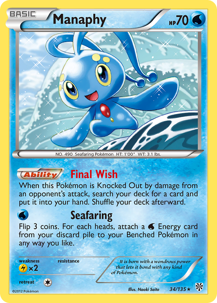 Manaphy (34/135) [Noir et Blanc : Tempête Plasma] 