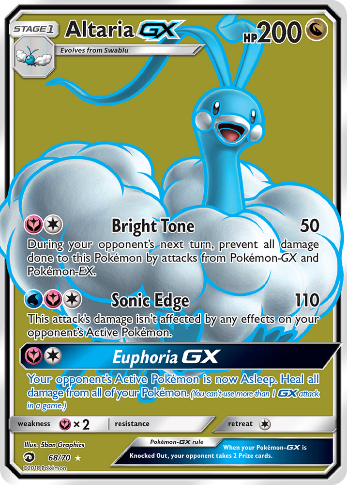 Altaria GX (68/70) [Soleil et Lune : Majesté du Dragon] 