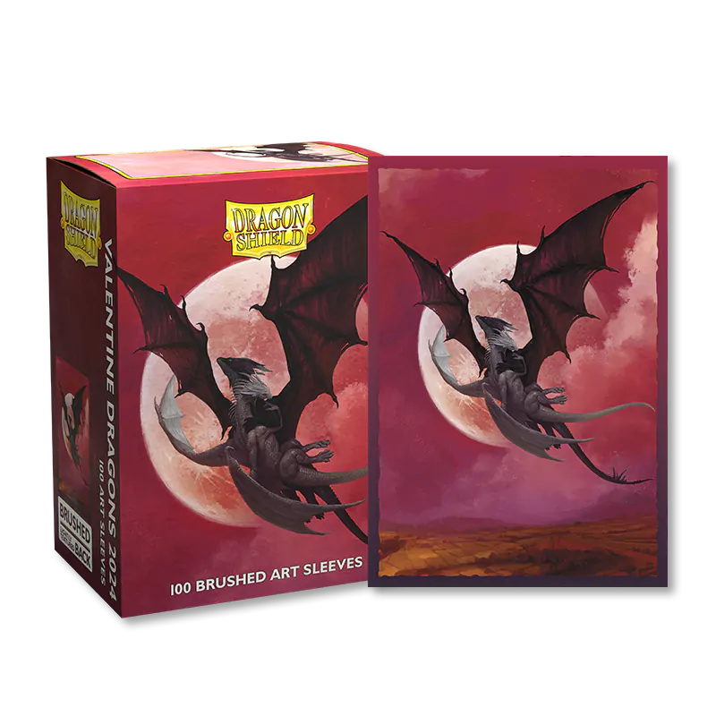 Dragon Shield : Pochettes standard brossées 100 carats - Valentine Dragons (2024) 