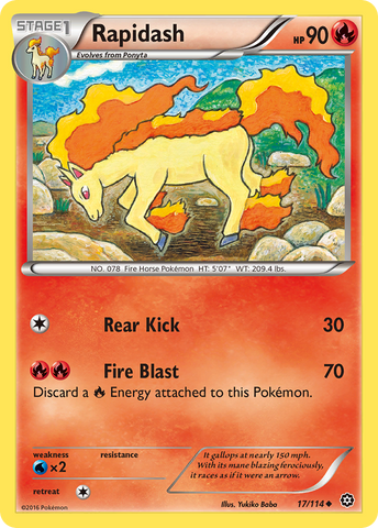 Rapidash (17/114) [XY : Siège à vapeur] 