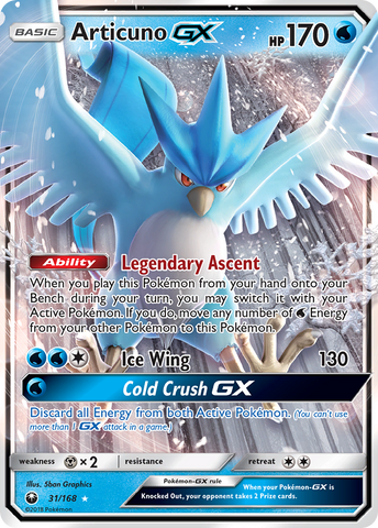 Articuno GX (31/168) [Soleil et Lune : Tempête céleste] 