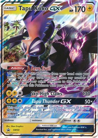 Tapu Koko GX (SM50) (carte Jumbo) [Soleil et Lune : Black Star Promos] 