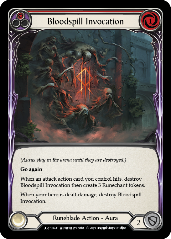 Bloodspill Invocation (Rouge) [ARC106-C] (Arcane Rising) 1ère édition Rainbow Foil 