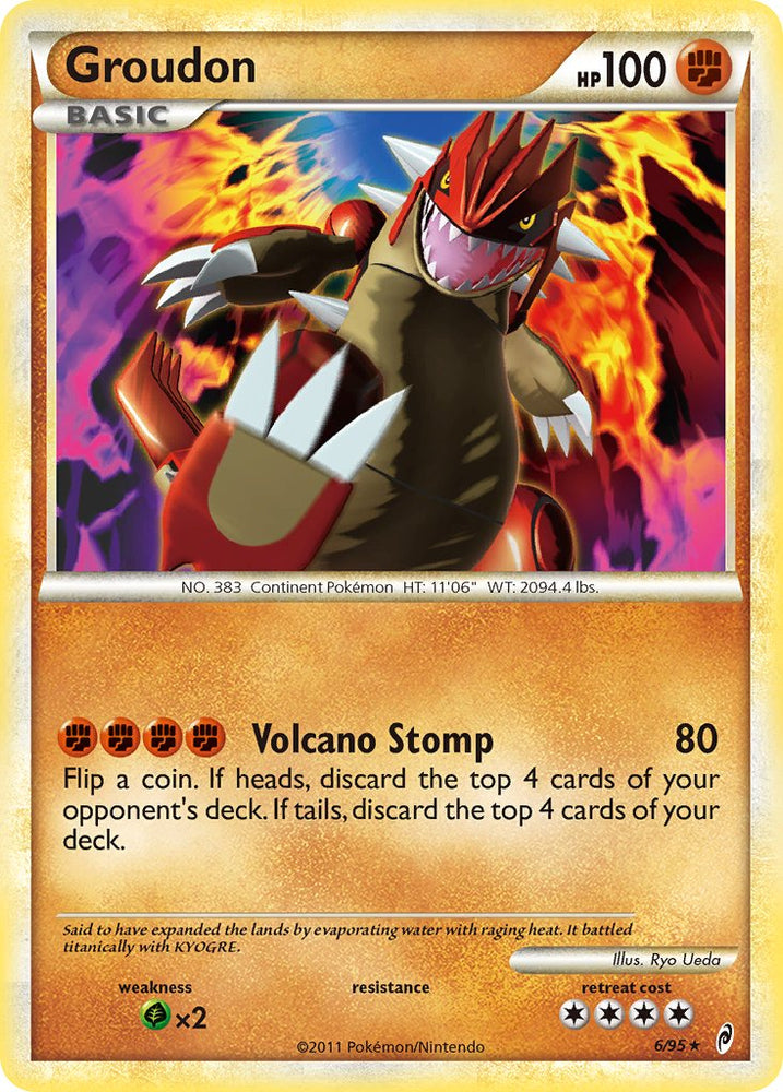 Groudon (6/95) (Exclusivité Theme Deck) [HeartGold &amp; SoulSilver : Call of Legends] 