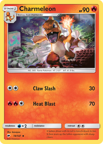 Charmeleon (19/147) [Soleil et Lune : Ombres brûlantes] 