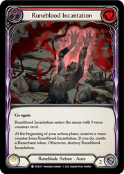 Runeblood Incantation (Rouge) [EVR107] (Everfest) 1ère édition Rainbow Foil 