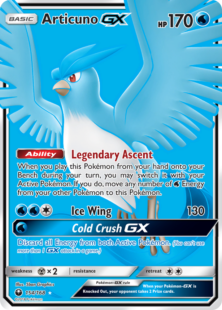 Articuno GX (154/168) [Soleil et Lune : Tempête céleste] 