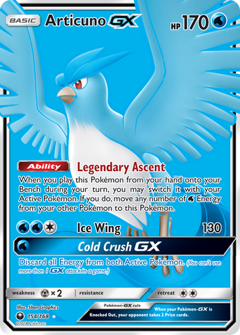 Articuno GX (154/168) [Soleil et Lune : Tempête céleste] 